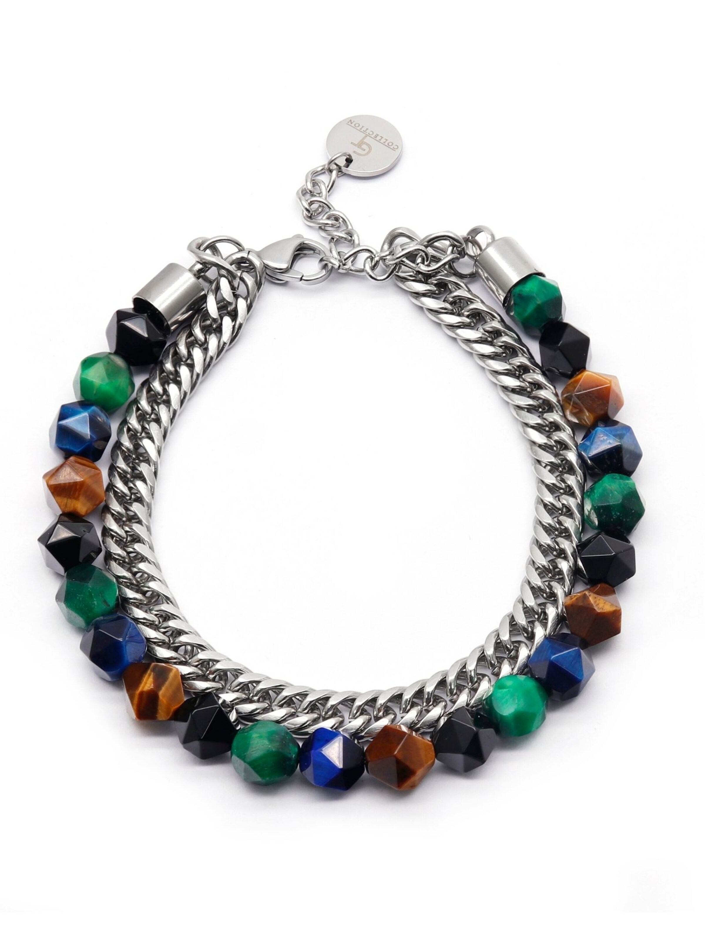 GT Collection Armbånd 'Faceted-Bead' i blandingsfarvet