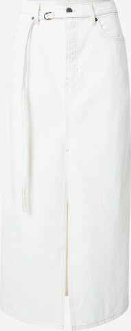 Banana republic white jean skirt 2025