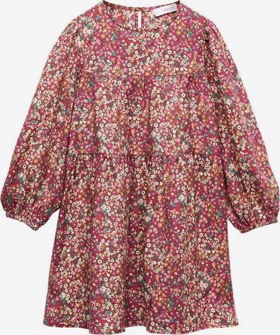 MANGO KIDS Robe 'Marga' en jaune / vert / rose / rouge / rouge rouille, Vue avec produit