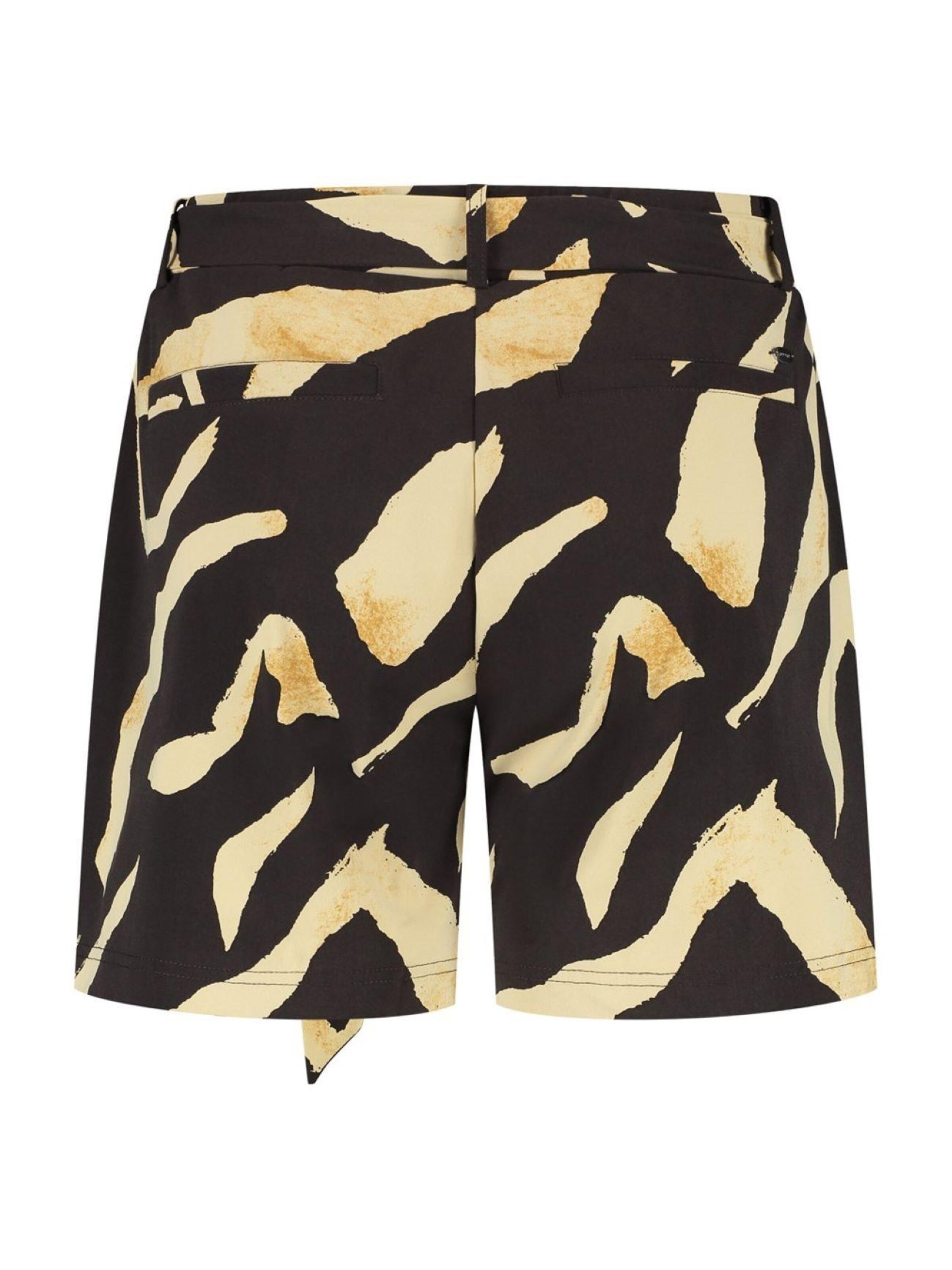 Lady Day Regular Trousers 'Lady Day Shorty Pania print' in Brown