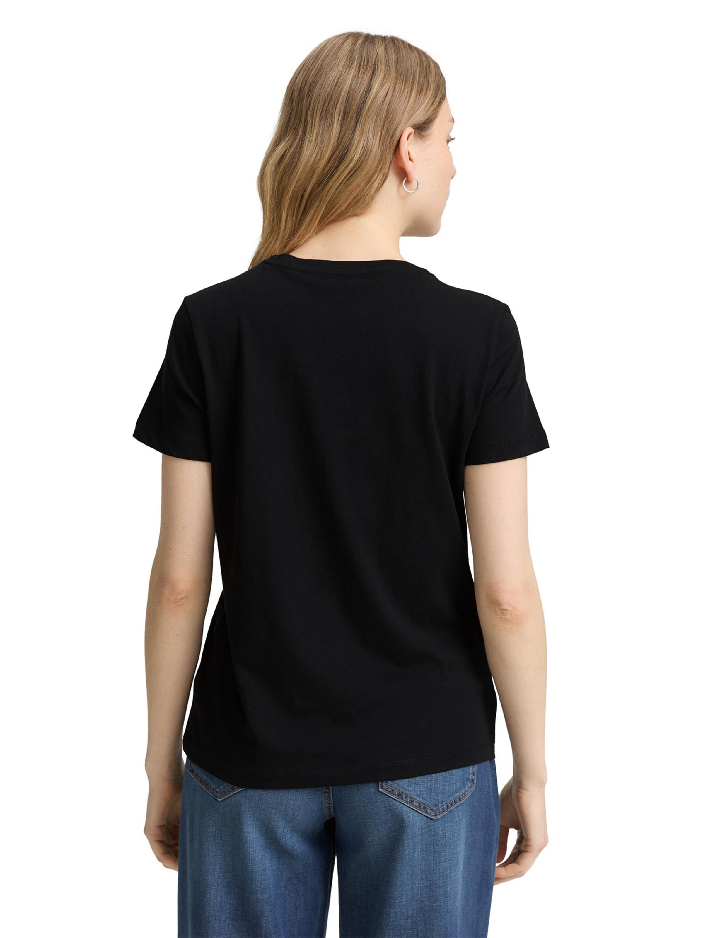 TOM TAILOR Majica | črna barva