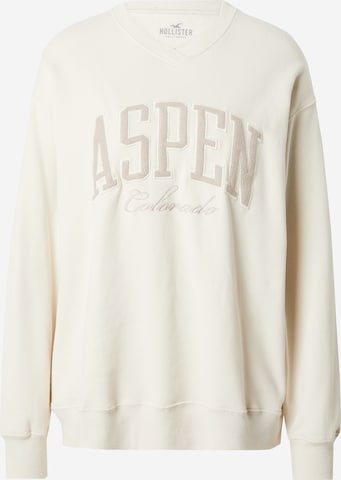 Sweat-shirt HOLLISTER en beige : devant