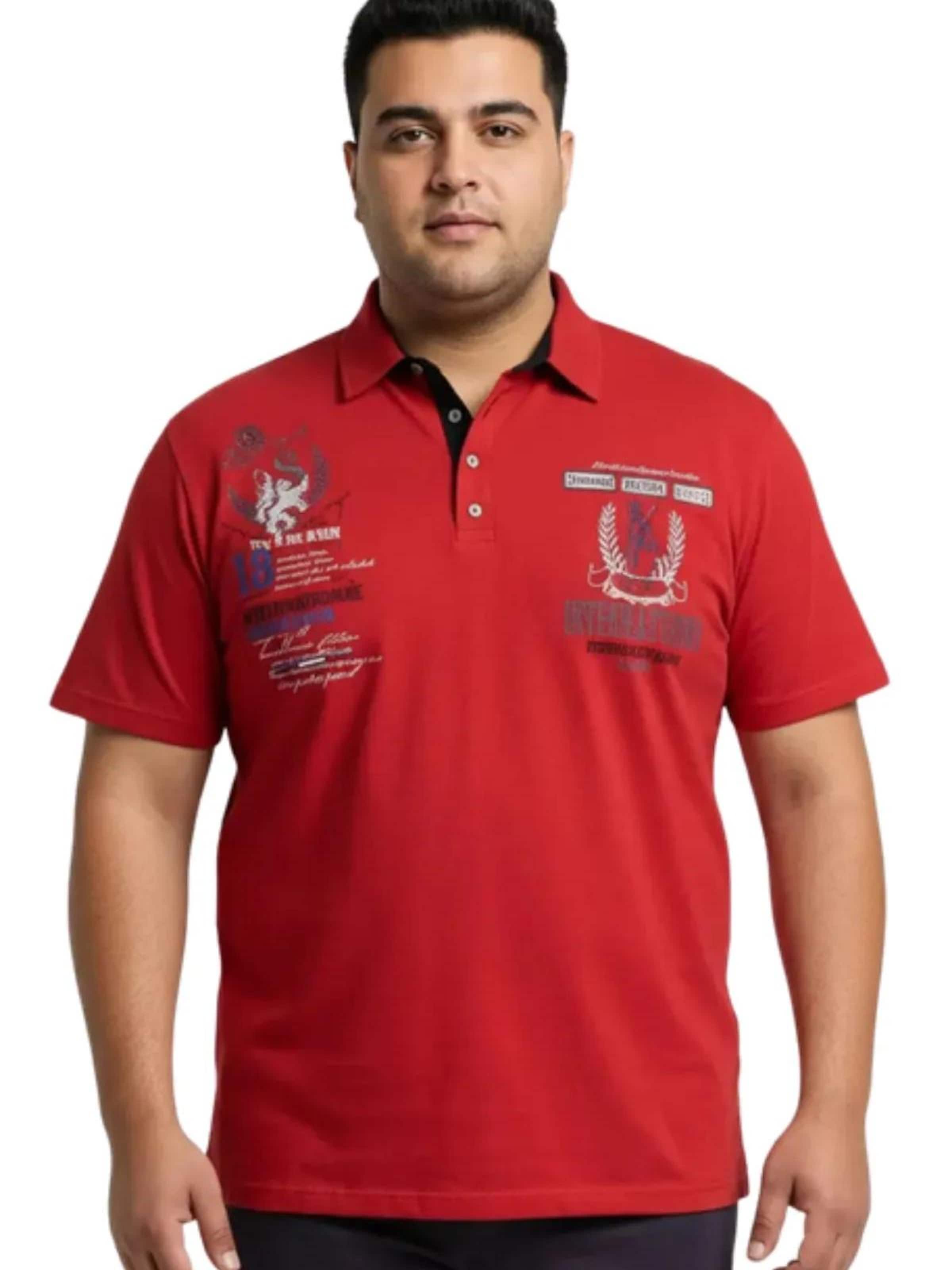 Lavecchia T-shirt 'LV-2038 Übergrößen' i röd: framsida