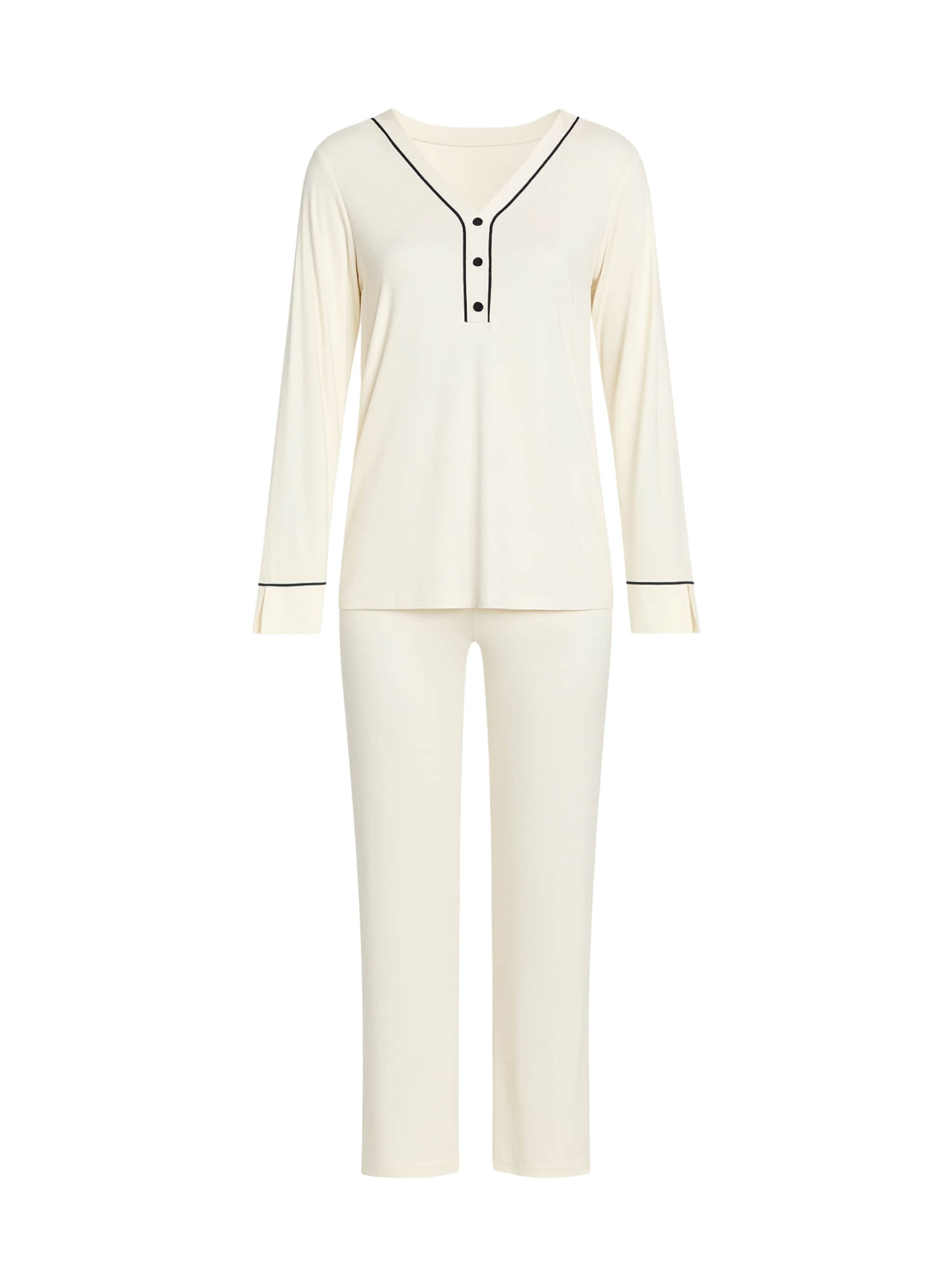 Goldenbay - Pijama 'Oleander' en blanco: frente