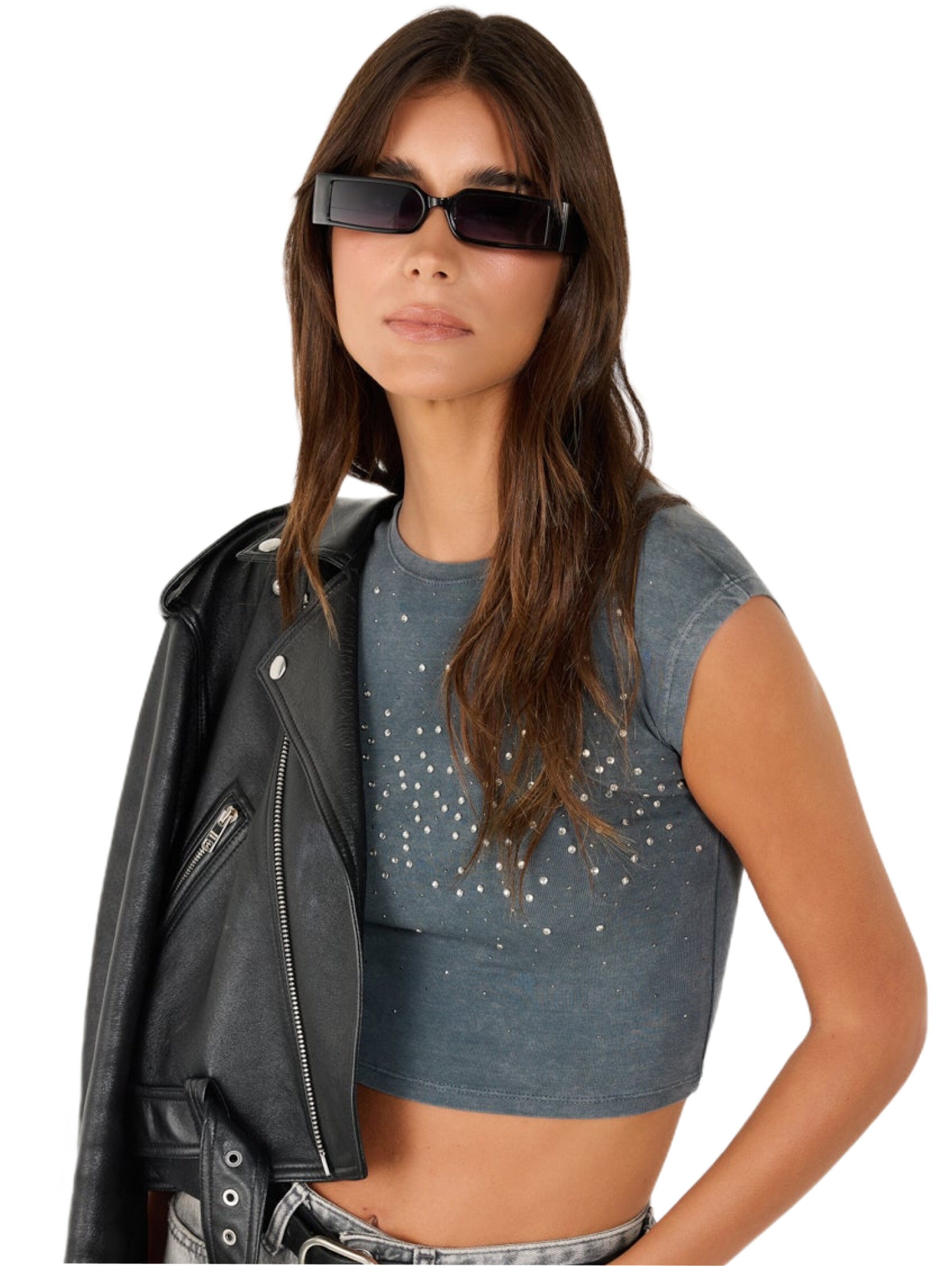 No Matter What Top in Grijs