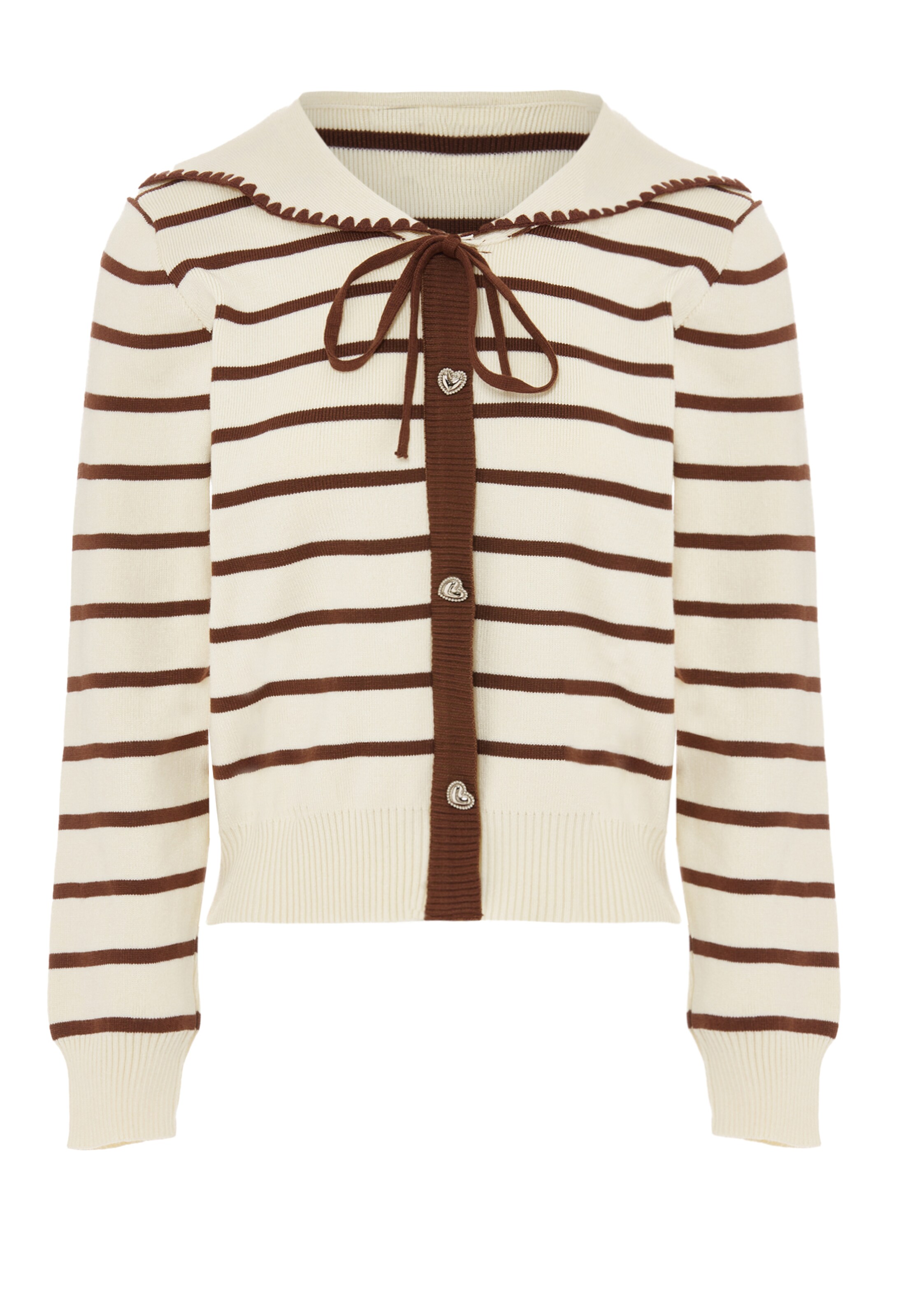 NAEMI Strickjacke in Beige: Vorderseite