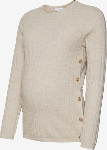 MAMALICIOUS Sweater 'ANA VITA' in Beige: front
