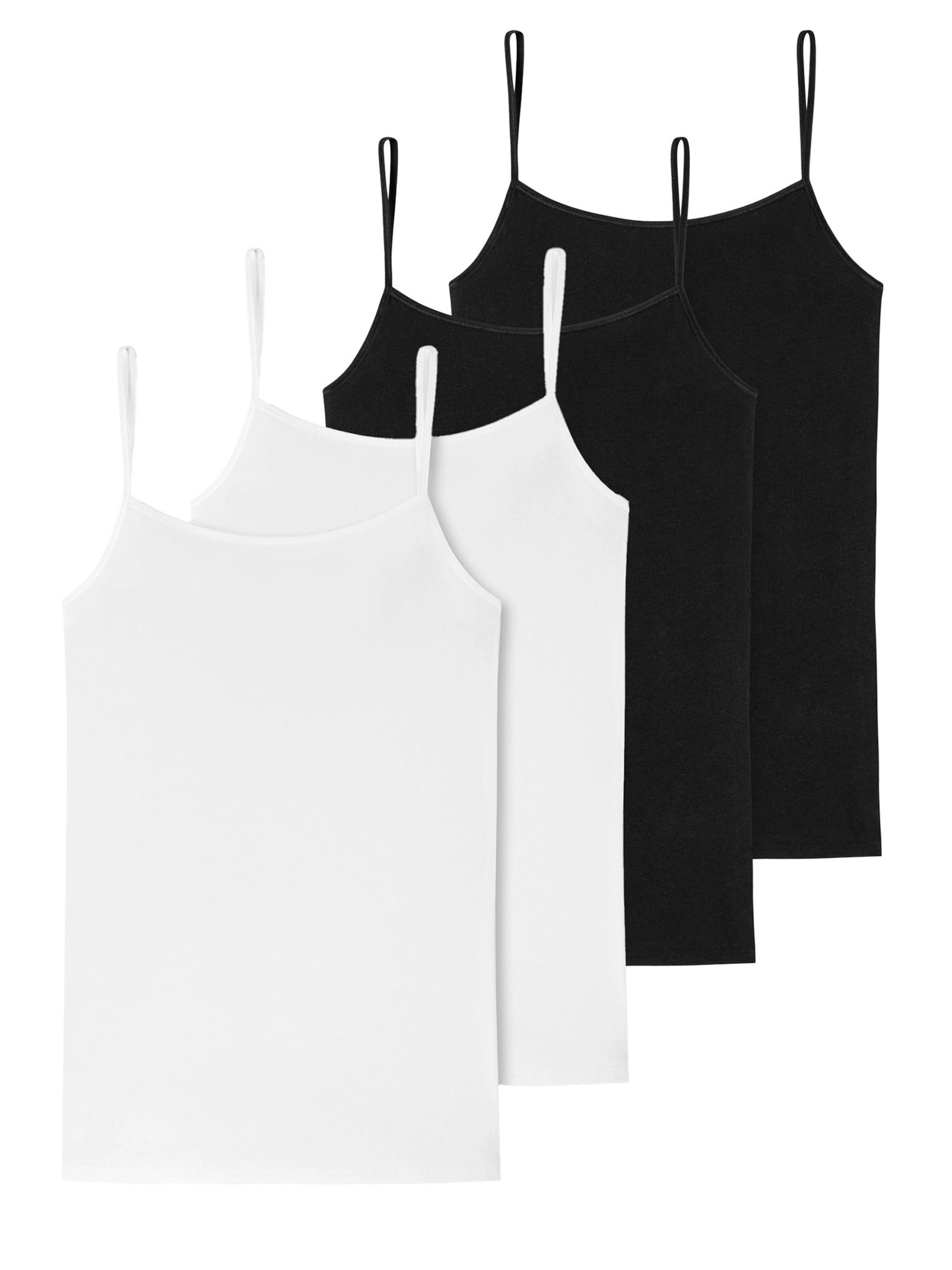 SCHIESSER Spaghettitop ' 95/5 Organic Cotton ' in Schwarz: Vorderseite