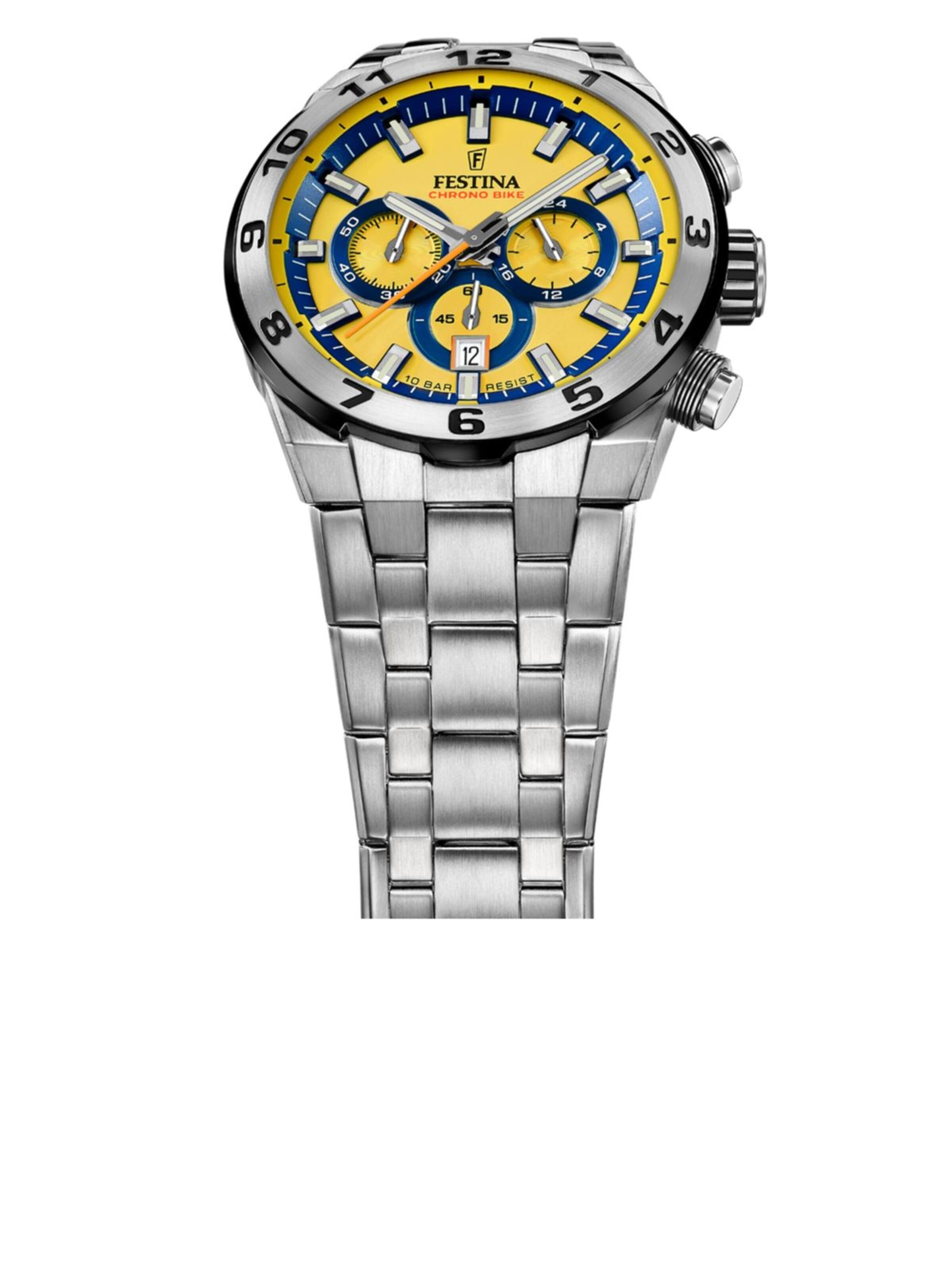 FESTINA Zegarek analogowy 'Chronograph Chrono Bike' w kolorze żółty