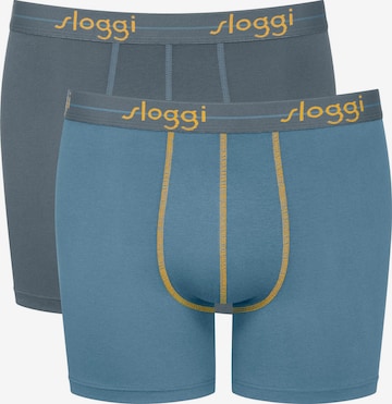 SLOGGI Langer Boxer ' Blue Start ' in Blau: Vorderseite