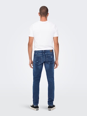 Coupe slim Jean 'Loom Life' Only & Sons en bleu