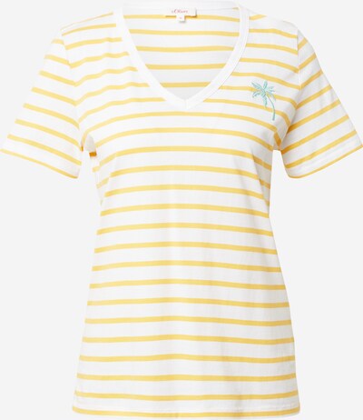 s.Oliver T-shirt en safran / menthe / blanc, Vue avec produit