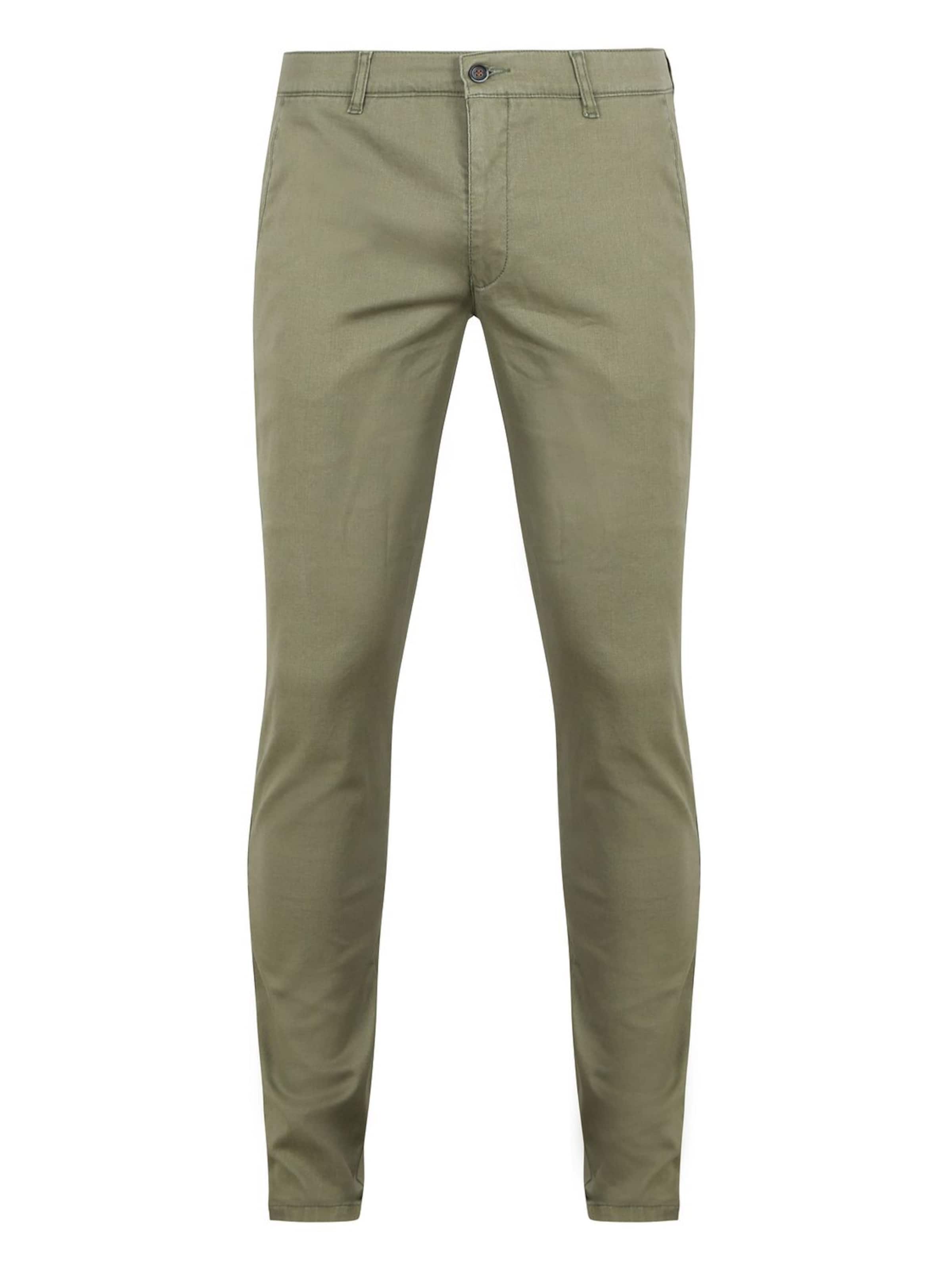 Suitable Regular Chino 'Pico' in Groen: voorkant