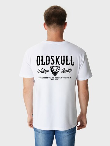 Oldskull Shirt 'Pantheris' in White: front