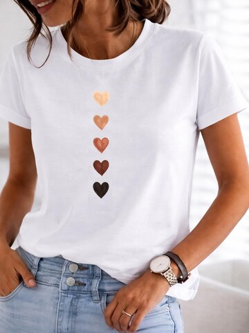 RMK Shirt 'Herz' in White: front