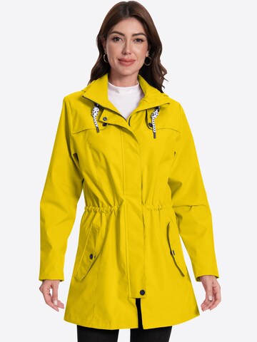 ATLASLAVA Outdoormantel 'ATLASLAVA Damen Regenjacke Lang'‌‌‌‌ in Gelb