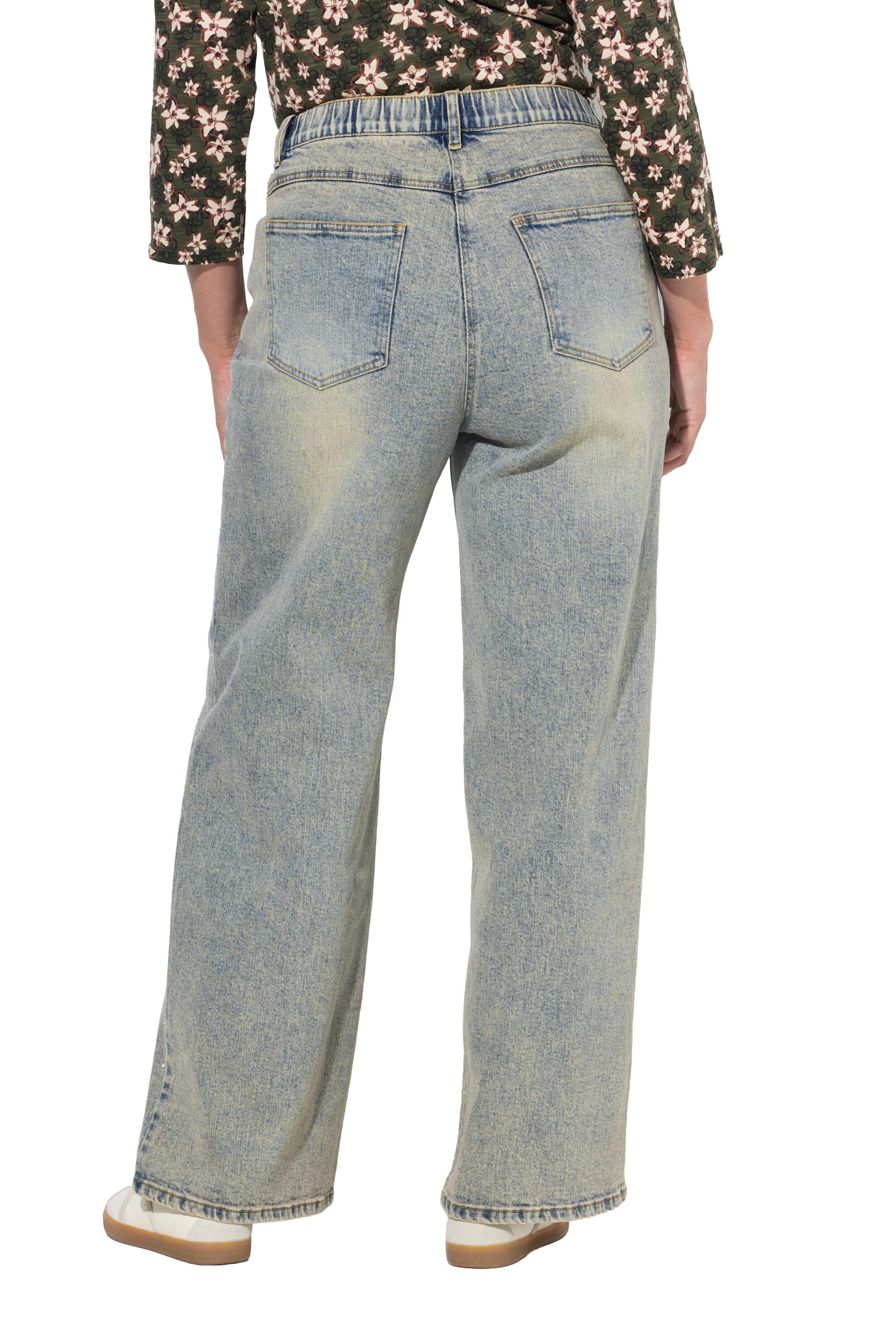 Ulla Popken Wide Leg Jeans in Blau