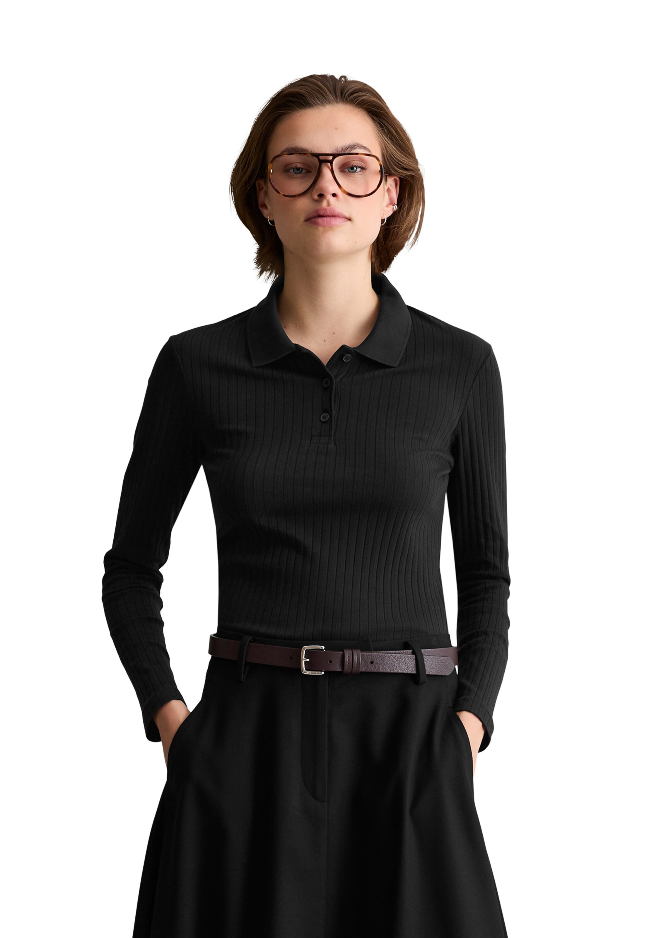 Marc O'Polo DENIM Shirt in Black: front
