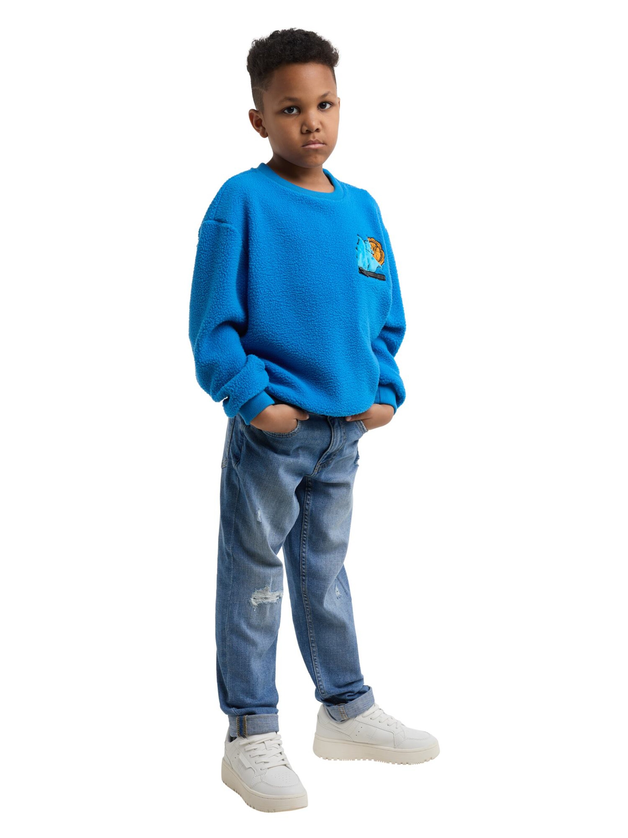 Carlo Colucci Pullover 'Decker' in Blau