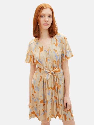TOM TAILOR DENIM Blousejurk in Beige: voorkant