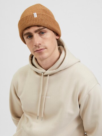 SELECTED HOMME Beanie 'Cray' in Beige