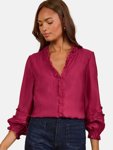 Camicia da donna di love & roses in rosa: frontale