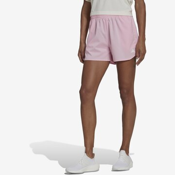 ADIDAS PERFORMANCE Regular Workout Pants 'Aeroready Minimal' in Pink: front