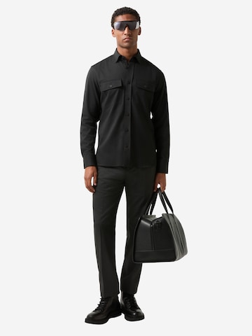 BOGNER Regular fit Button Up Shirt 'Clive' in Black