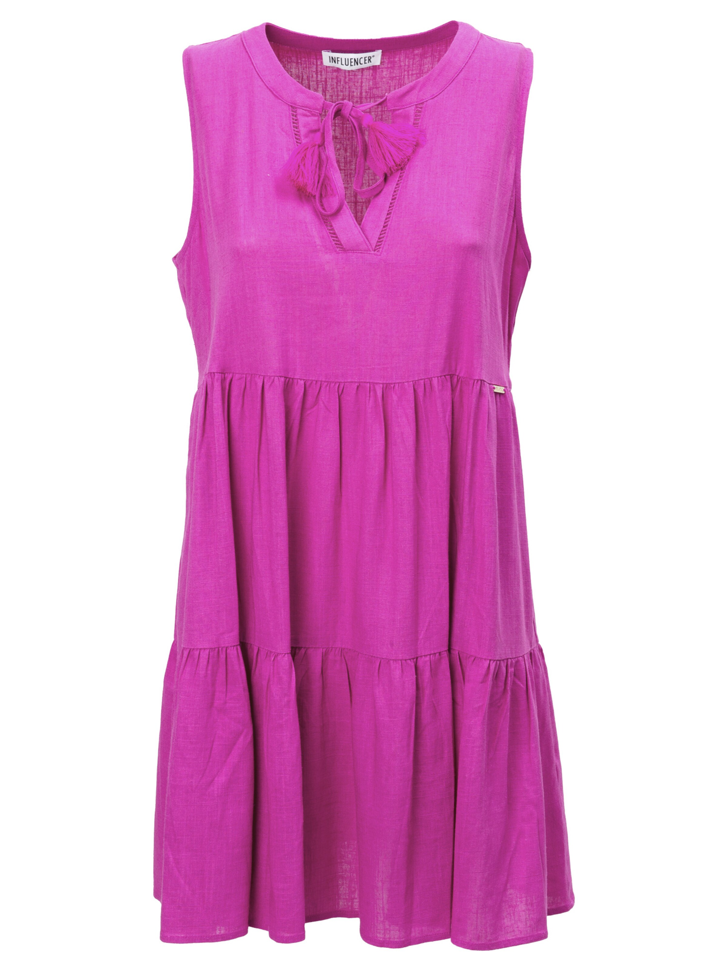 Influencer Šaty 'Tiered' - Fialová: predná strana