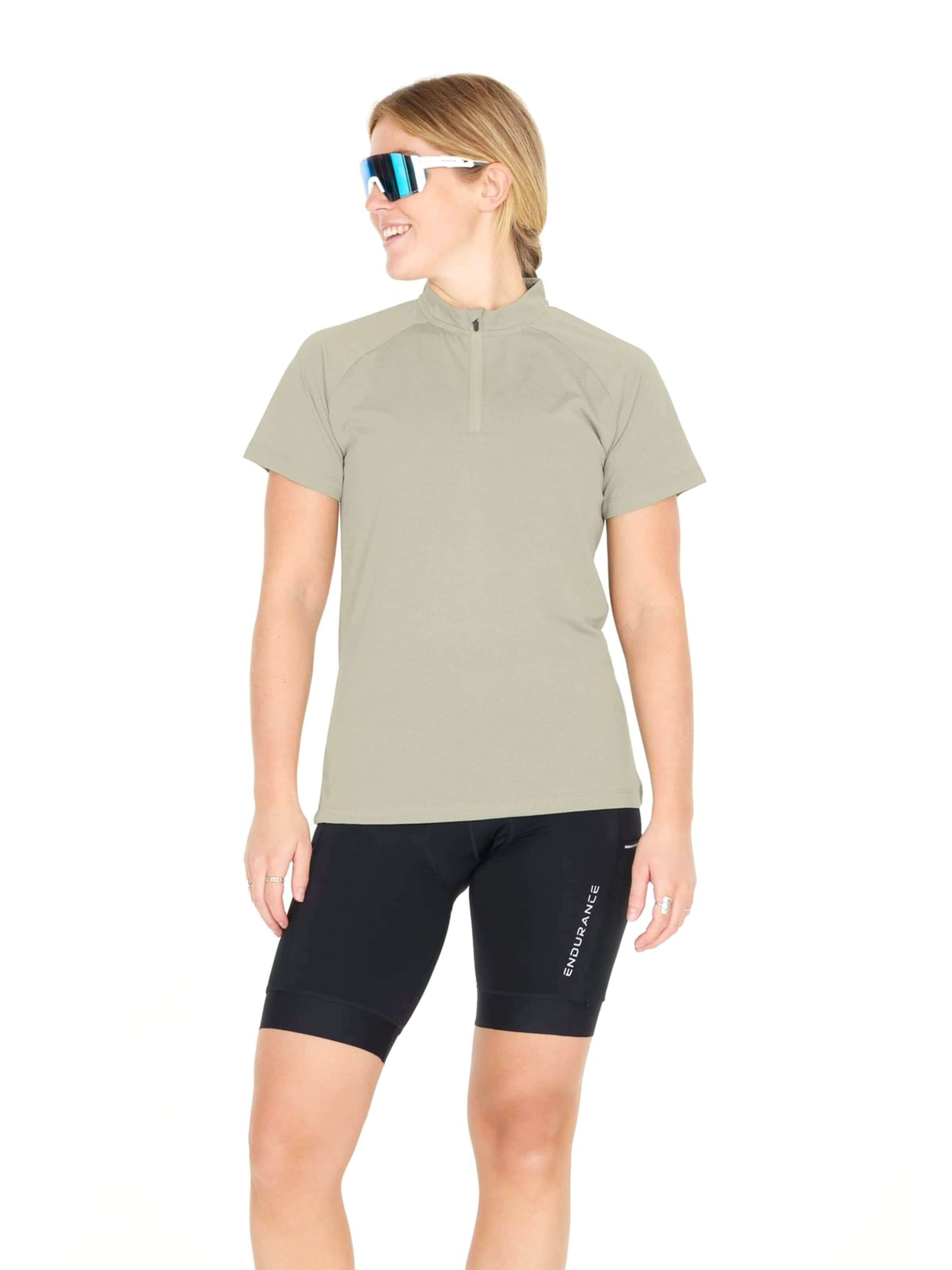 ENDURANCE Shirts 'Crow W Melange Cycling/MTB SS Shirt' i grå: forside