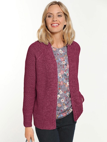 Goldner Strickjacke in Rot: Vorderseite