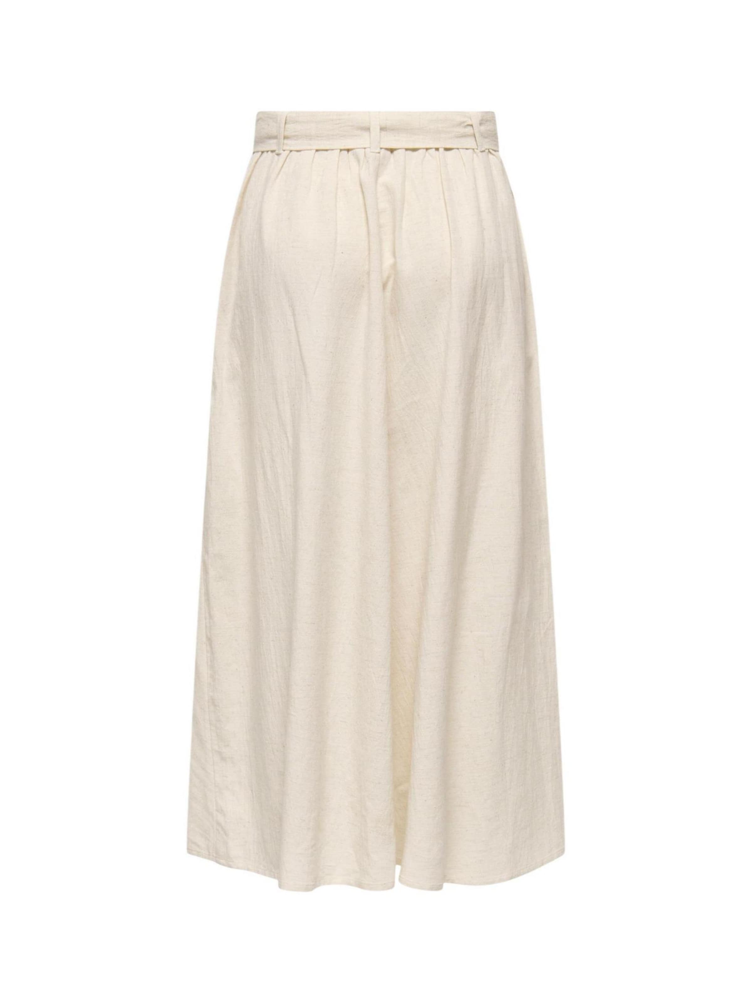 Gonna 'Jdymilan Linen Hw Belted Skirt Wvn Dia 15366394' di Jaqueline de Yong in beige