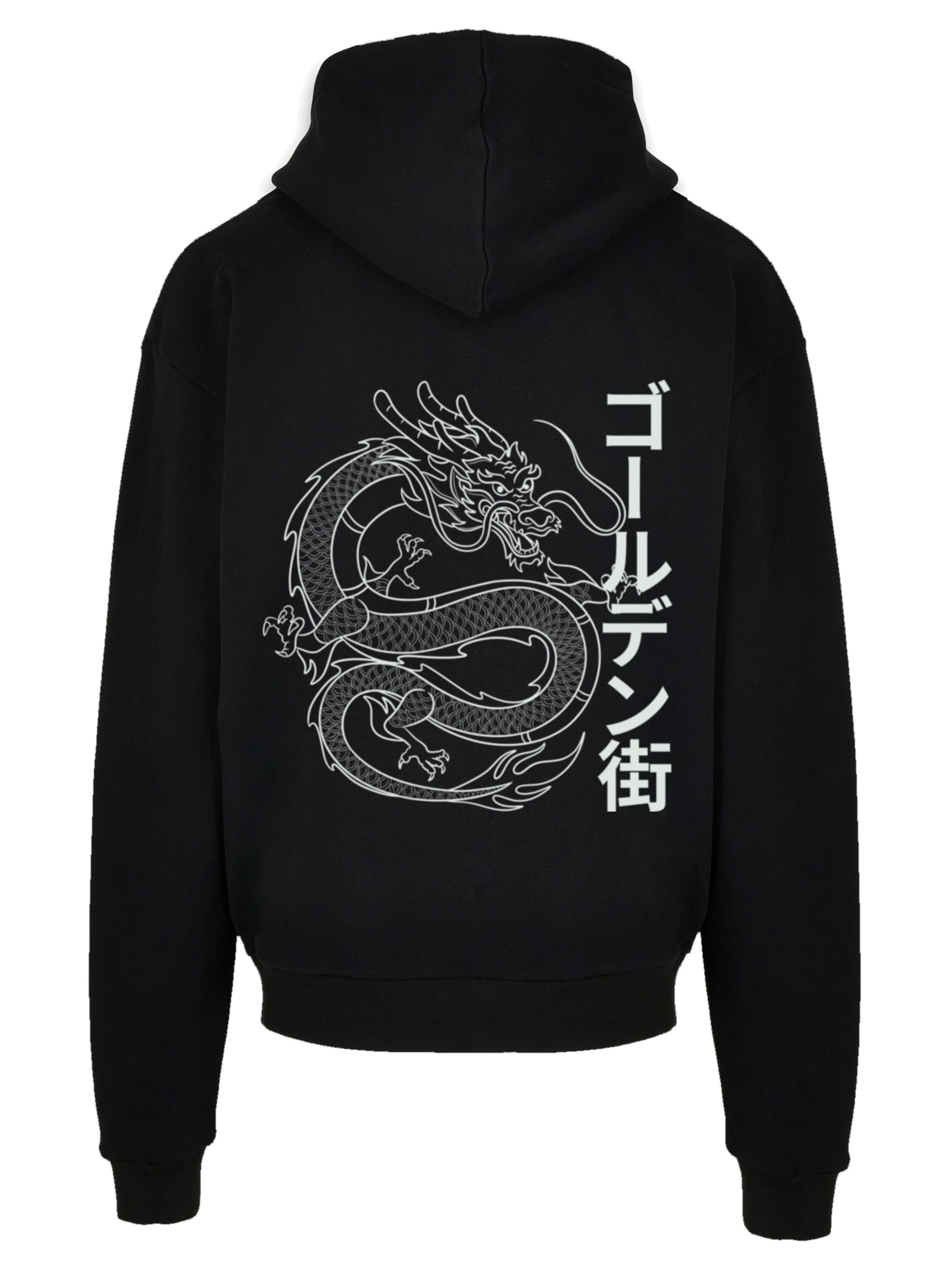 F4NT4STIC Sweatshirt 'Drache Golden Gai' in Zwart