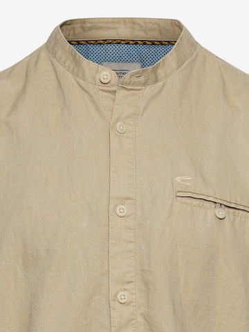 CAMEL ACTIVE Regular Fit Kurzarm Hemd aus Leinen und Baumwolle in Beige