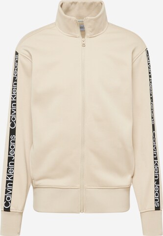 Calvin Klein Jeans Sweatjacke in Beige: predná strana