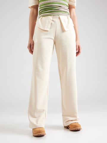 Wide Leg Pantalon NEW ERA en beige : devant