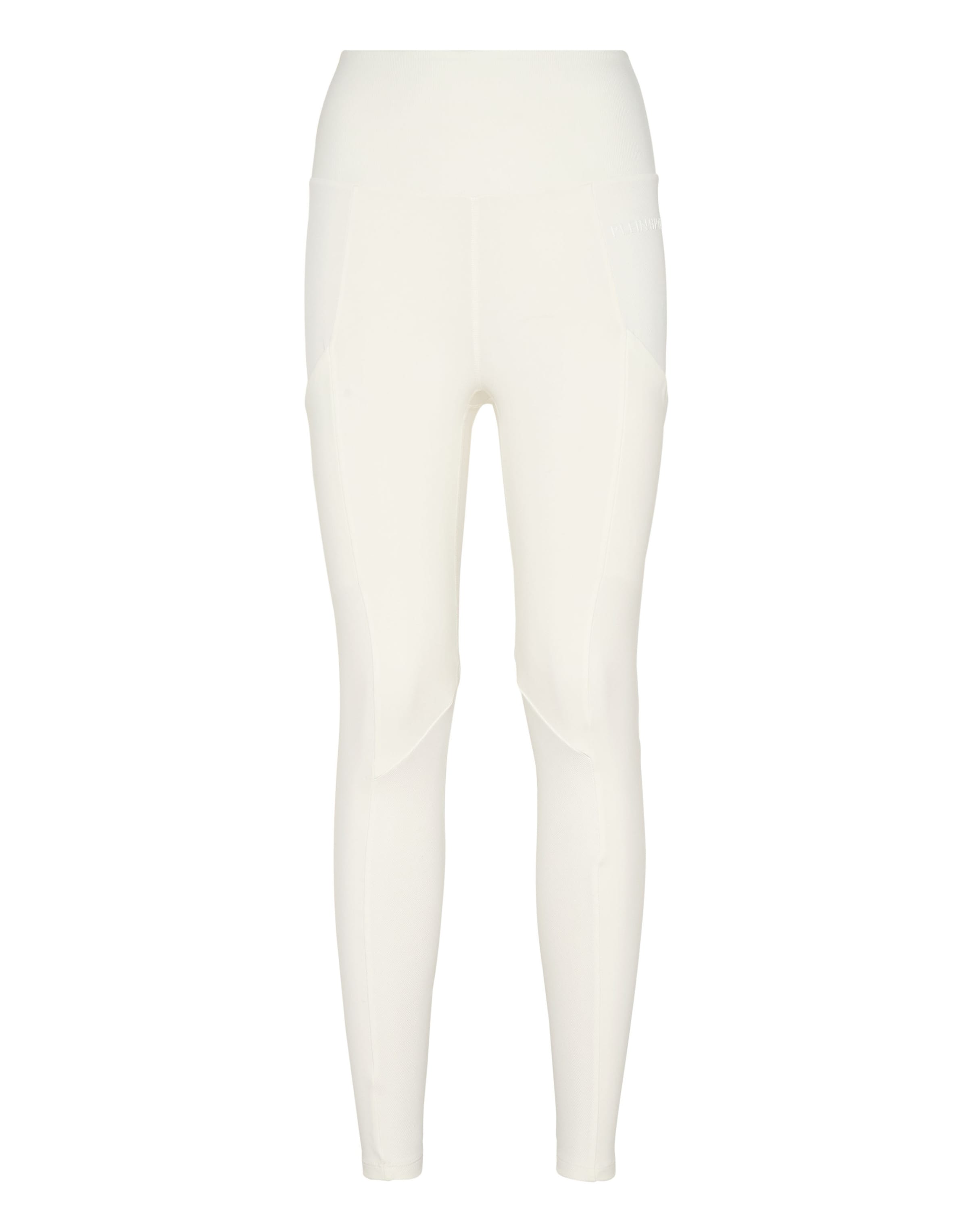 Plein Sport - Skinny Pantalón deportivo en blanco: frente