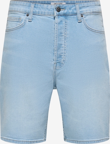 Jeans 'ONSFADE' de la Only & Sons pe albastru: față