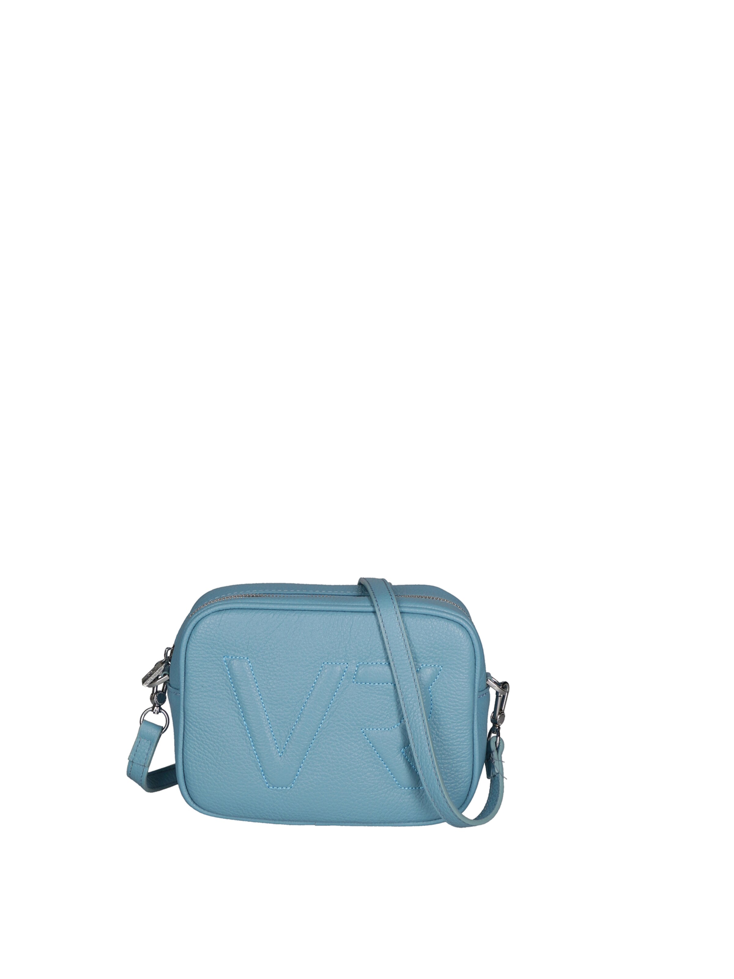 Borsa a tracolla 'Borsa a Tracolla Donna Pelle Virginia Rhinè Zip' di Virginia Rhinè in blu: frontale