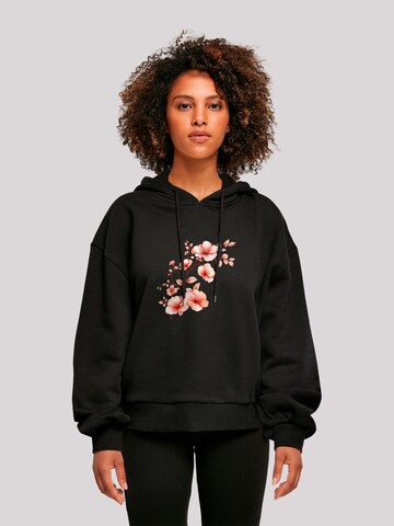Sweat-shirt 'Rosa Blumenzweig' F4NT4STIC en noir : devant