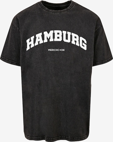 Merchcode T-Shirt 'Hamburg' in Grau: predná strana