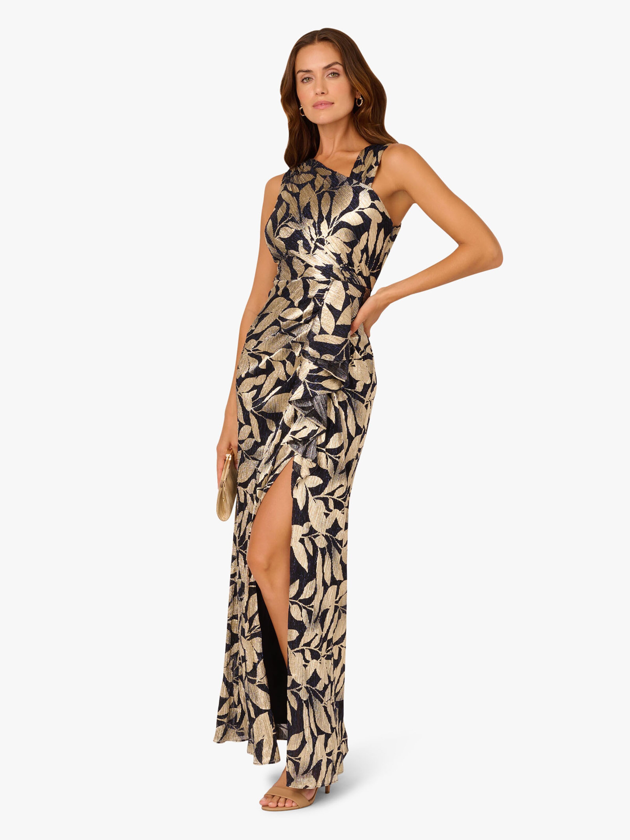 Adrianna Papell Evening dress 'Foil Asymmetric Gown' in Blue