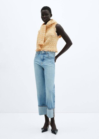 MANGO Knitted Top 'Papallon' in Yellow