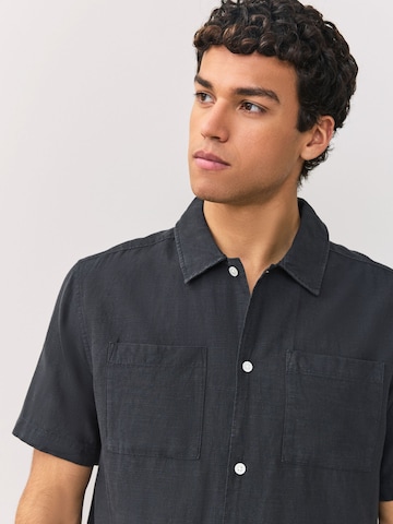 Next Comfort fit Button Up Shirt in Black