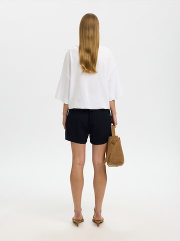 SELECTED - regular Pantalón 'SLFLUISA-LINNIE' en negro