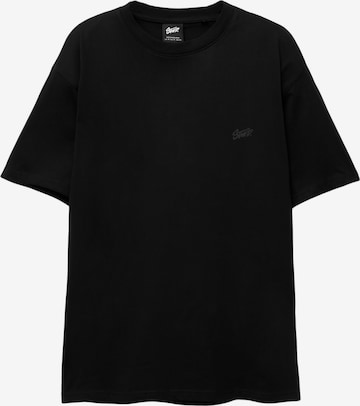 Pull&Bear Tričko 'STWD' – černá: přední strana