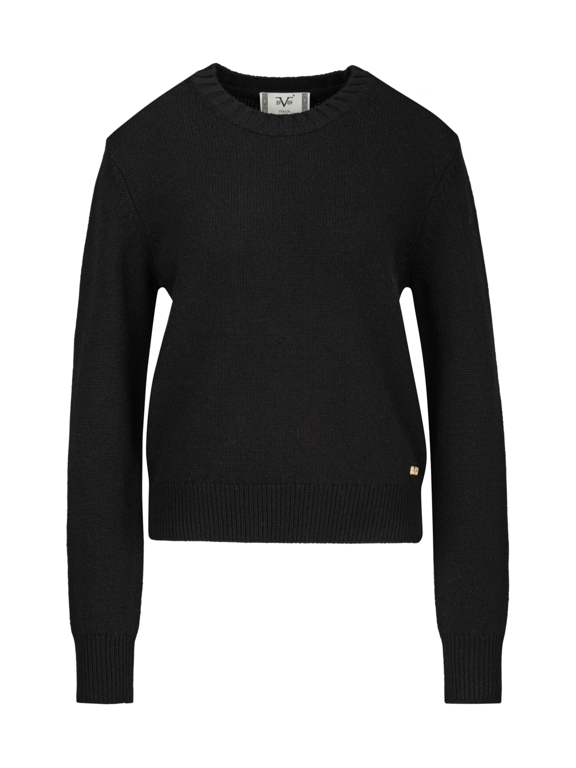 19V69 ITALIA Pullover 'Losa' in Schwarz: Vorderseite