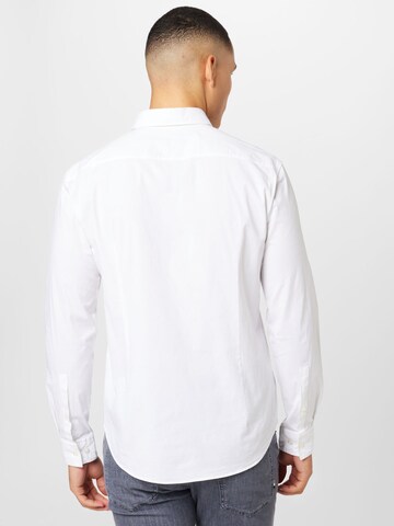 HUGO Red - Slim Fit Camisa 'Ermo' em branco