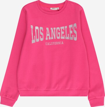 Sweat-shirt 'SANNE' KIDS ONLY en rose : devant