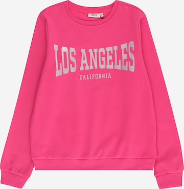 KIDS ONLY Sweatshirt 'SANNE' in Pink: predná strana